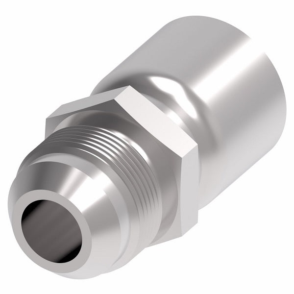 1GA12MJ10 Aeroquip by Danfoss | 1 & 2 Wire OTC Male JIC 37° (MJ) Crimp Fitting | -12 Male JIC 37° x -10 Hose Barb | Steel