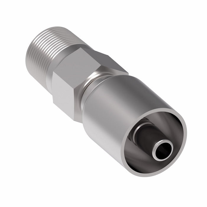 1GA8MP12 Aeroquip by Danfoss | 1 & 2 Wire OTC Male Pipe Crimp Fitting (MP) | -08 Male Pipe x -12 Hose Barb | Steel