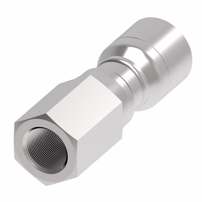 1GA4PF4 Aeroquip by Danfoss | 1 & 2 Wire OTC Female Pipe Swivel Crimp Fitting (PF) | -04 Female Pipe Swivel x -04 Hose Barb | Steel