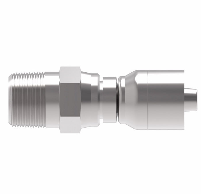 1GA8PS6 Aeroquip by Danfoss | 1 & 2 Wire OTC Male Pipe Swivel Crimp Fitting (PS) | -08 Male Pipe Swivel x -06 Hose Barb | Steel