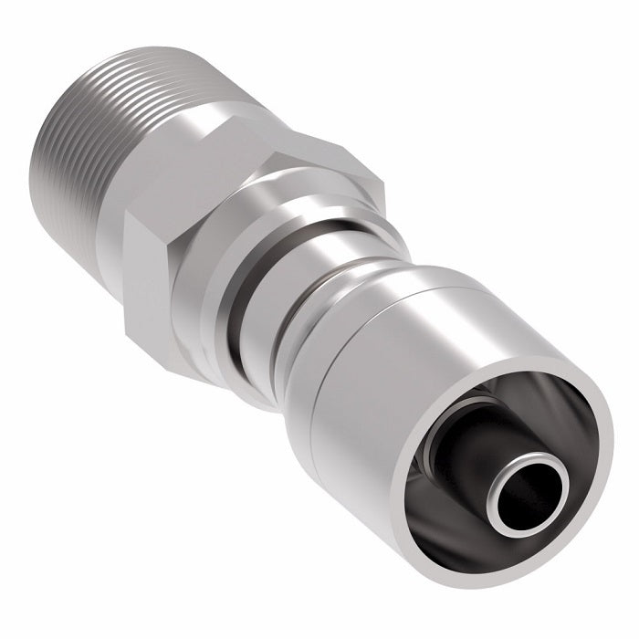 1GA8PS8 Aeroquip by Danfoss | 1 & 2 Wire OTC Male Pipe Swivel Crimp Fitting (PS) | -08 Male Pipe Swivel x -08 Hose Barb | Steel