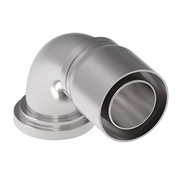 1G32FLB32.082 Aeroquip by Danfoss | 1 & 2 Wire OTC SAE Code 61 Split Flange 90° Elbow (FLB) Crimp Fitting | -32 Code 61 Split Flange x -24 Hose Barb | Steel