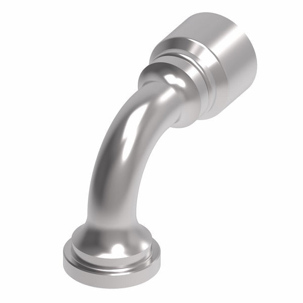 1G24FLB24 Aeroquip by Danfoss | 1 & 2 Wire OTC SAE Code 61 Split Flange 90° Elbow (FLB) Crimp Fitting | -24 Code 61 Split Flange x -24 Hose Barb | Steel