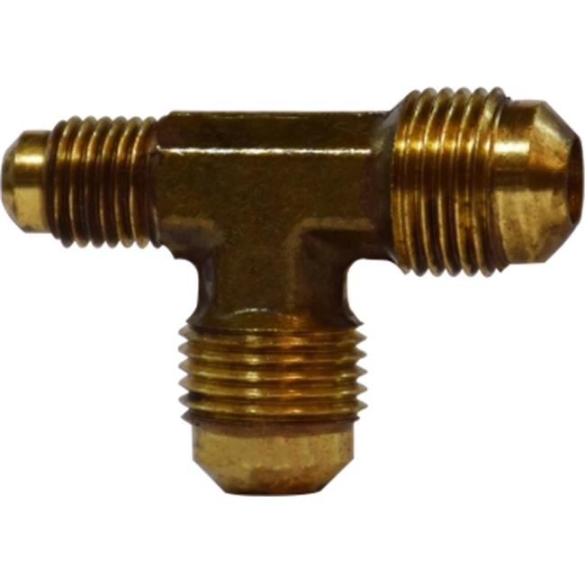 10189 (10-189) Midland SAE 45° Flare Fitting - Reducing Tee - 5/8" Male SAE 45° Flare x 5/8" Male SAE 45° Flare x 1/2" Male SAE 45° Flare - Brass