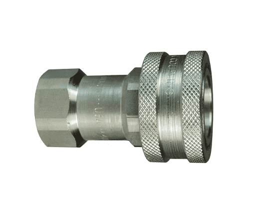 4HF4-SS Dixon 316 Stainless Steel H-Series Quick Disconnect 1/2" ISO-B Interchange Hydraulic Coupler - 1/2"-14 Female NPTF