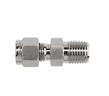 6-DMC-8 Dixon Instrumentation Fitting - Stainless Steel Male Connector - 3/8" Tube OD x 1/2"-14 Male NPT (Pack of 10)