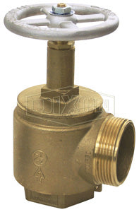 AV250-I Dixon Cast Brass Global Angle Hose Valve - 2-1/2" Female NPT x 2-1/2" Male NST(NH)