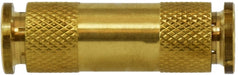 20020 (20-020) Midland Push-In Fitting - Union Connector - 3/8" Tube OD - Brass