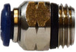 20047N (20-047N) Midland Push-In Fitting - Male Connector - 1/8" Tube OD x 10-32" Male Global Thread - Nickel Plated Brass