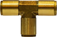 20025 (20-025) Midland Push-In Fitting - Union Tee - 1/8" Tube OD - Brass