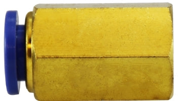 20037C (20-037C) Midland Push-In Fitting - Female Connector - 3/8" Tube OD x 3/8" Female NPT - Brass