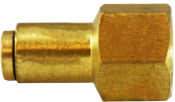 20035 (20-035) Midland Push-In Fitting - Female Connector - 1/4" Tube OD x 1/4" Female NPTF - Brass