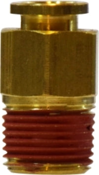 20061 (20-061) Midland Push-In Fitting - Male Connector - 1/2" Tube OD x 3/8" Male NPTF - Brass