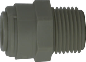 20063P (20-063P) Midland Push-In Tube Fitting - Male Connector - 1/2" Tube OD x 1/2" Male Pipe - Plastic