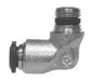 20073N (20-073N) Midland Push-In Fitting - Fixed Male 90° Elbow - 3/8" Tube OD x 3/8" Male NPTF - Nickel Plated Brass