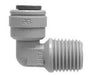 20073P (20-073P) Midland Push-In Tube Fitting - Fixed Male 90° Elbow - 3/8" Tube OD x 3/8" Male NPTF - Plastic