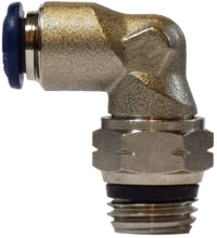 20081N (20-081N) Midland Push-In Fitting - Swivel Male 90° Elbow - 1/4" Tube OD x 1/8" Male Global Thread - Nickel Plated Brass