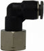 20090C (20-090C) Midland Push-In Fitting - Female Swivel 90° Elbow - 1/4" Tube OD x 1/4" Female NPT - Composite Body