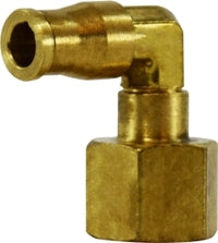 20089S (20-089S) Midland Push-In Fitting - Female Swivel 90° Elbow - 1/4" Tube OD x 1/8" Male NPTF - Brass