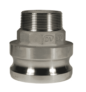 3020-F-SS Dixon 3" x 2" 316 Stainless Steel Type F Reducing Male Adapter x Male NPT