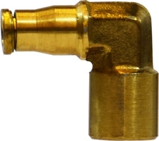 20090 (20-090) Midland Push-In Fitting - Female 90° Elbow - 1/4" Tube OD x 1/4" Male NPTF - Brass