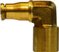 20090 (20-090) Midland Push-In Fitting - Female 90° Elbow - 1/4" Tube OD x 1/4" Male NPTF - Brass