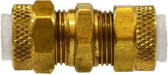 20242 (20-242) Midland Flareless Fitting - Poly-Flo® Union - 1/4" Tube OD - Brass