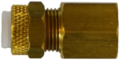 20259 (20-259) Midland Flareless Fitting - Poly-Flo® Female Connector - 1/4" Tube OD x 1/8" Female NPTF - Brass