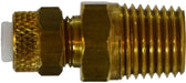 20277 (20-277) Midland Flareless Fitting - Poly-Flo® Male Connector - 3/8" Tube OD x 1/4" Male NPTF - Brass