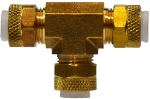 20253 (20-253) Midland Flareless Fitting - Poly-Flo® Union Tee - 1/2" Tube OD - Brass