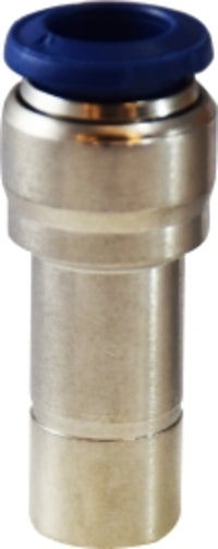20513N (20-513N) Midland Push-In Fitting - Reducer - 1/2" Tube OD x 1/4" Tube OD - Nickel Plated Brass