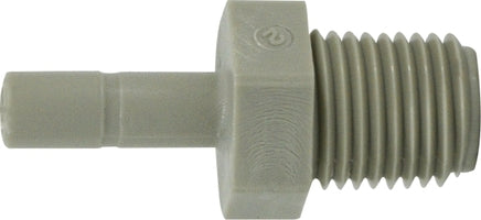 20529P (20-529P) Midland Push-In Tube Fitting - Stem Adapter - 3/8" Stem OD x 3/8" Male NPTF - Plastic