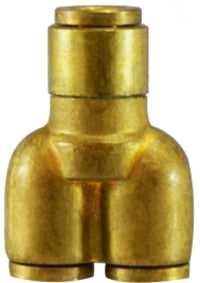 20551 (20-551) Midland Push-In Fitting - Union Y Connector - 5/32" x 1/8" Tube OD - Brass