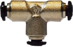 20610N Midland Push-In Fitting - Metric Union Tee - 4mm Tube OD - Nickel Plated Brass