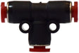 20614 (20-614) Midland Metric Push-In Fitting - Union Tee - 12mm Tube OD - Composite Body