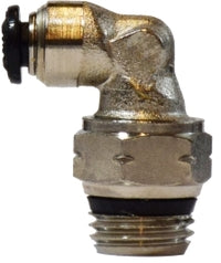 20659N (20-659N) Midland Push-In Fitting - Metric Tube Swivel Male 90° Elbow - 12mm Tube OD x 1/2" Male Global Thread - Nickel Plated Brass