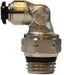 20659N (20-659N) Midland Push-In Fitting - Metric Tube Swivel Male 90° Elbow - 12mm Tube OD x 1/2" Male Global Thread - Nickel Plated Brass