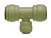 20725P (20-725P) Midland Push-In Tube Fitting - Reducing Branch Tee - 3/8" Tube OD x 1/4" Tube OD x 1/4" Tube OD - Plastic