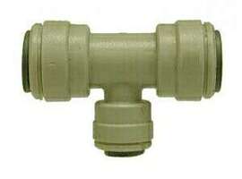 20724P (20-724P) Midland Push-In Tube Fitting - Reducing Branch Tee - 1/2" Tube OD x 3/8" Tube OD x 3/8" Tube OD - Plastic