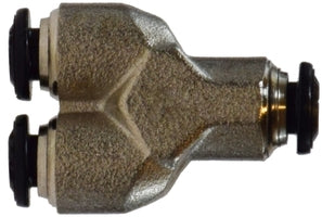 20815N (20-815N) Midland Push-In Fitting - Union Y - 8mm Tube OD - Nickel Plated Brass