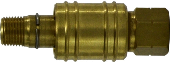 20780 (20-780) Midland Pneumatic Tank Valve - Slide Valve - 1/8" Male NPT x 1/8" Female NPT - Brass