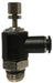 20788C (20-788C) Midland Push-In Fitting - 90° Right Angle Flow Control Meter Out - 3/8" Tube OD x 3/8" Male NPT - Composite Body