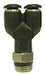 20818 (20-818) Midland Metric Push-In Fitting - Swivel Male Wye - 6mm Tube OD x 1/4" Male Global Thread - Composite Body