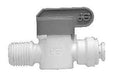 20904P (20-904P) Midland Push-In Tube Fitting - Shut Off Valve - 1/4" Tube OD x 1/4" Male NPTF - Plastic