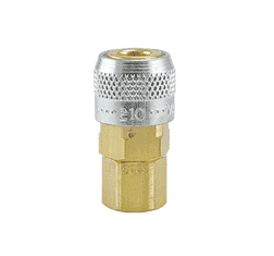 210-2803 ZSi-Foster Quick Disconnect 210 Series 1/4" Automatic Socket - 1/8" FPT - Brass/Steel