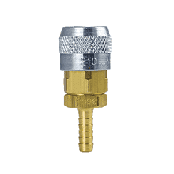 210-3653 ZSi-Foster Quick Disconnect 210 Series 1/4" Automatic Socket - 5/16" ID - Hose Stem - Brass/Steel