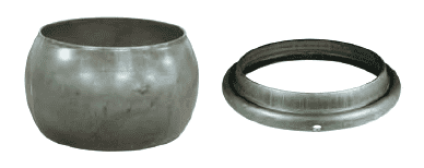 21010 Dixon 10" Type A (Agri-Lock) Quick Connect Fitting - Male with Ring for Welding - Unplated Steel