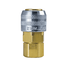 210M-2803NP ZSi-Foster Quick Disconnect 210 Series 1/4" Manual Socket - 1/8" FPT - Brass/Steel Nickel Plated Sleeve