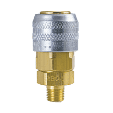 210M-3303 ZSi-Foster Quick Disconnect 210 Series 1/4" Manual Socket - 3/8" MPT - Brass/Steel