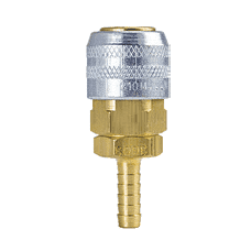 210M-3603 ZSi-Foster Quick Disconnect 210 Series 1/4" Manual Socket - 1/4" ID - Hose Stem - Brass/Steel